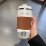 星巴克杯子不锈钢美式咖啡杯保温杯水杯杯垫车载杯 473ml棕色 实拍图