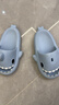 LATE TIME鲨鱼儿童拖鞋夏可爱男女童防滑厚底踩屎感软底防滑家居宝宝凉拖鞋 雾霾蓝 内长20cm 【建议脚长19cm】200 实拍图