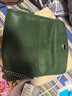 裘真信封包女链条斜挎单肩包休闲复古小包植鞣头层牛皮包包 绿色-中号 实拍图