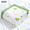 棉加加（Cotton++）纱布浴巾6层婴儿纯棉宝宝全棉100%新生儿童3-6-12岁洗澡包被裹巾 绿油果【a类6层一体超柔110*110 cm拉伸尺寸 实拍图