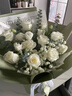 艾斯维娜鲜花速递11朵玫瑰花束送女友生日礼物全国同城配送 11朵白玫瑰花束 实拍图