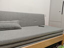 源氏木语实木沙发床现代简约多功能可折叠床北欧风小户型客厅两用双人沙发 1.55m山毛榉原木色(雾灰) 实拍图
