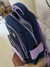 Edison小学生书包女1-3年级轻便反光多隔层校园儿童背包 2391-2紫色 实拍图