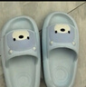 朴西儿童拖鞋室内居家浴室防滑外穿2025男女童夏季新款小熊凉拖鞋 浅水蓝 【萌趣小熊造型】 32  -34 (210mm) 实拍图