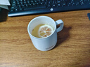 传旗陶瓷马克杯带勺盖咖啡杯牛奶杯早餐杯办公杯男女茶杯描金白400ml 实拍图