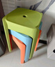 华恺之星凳子 家用加厚塑料凳子高凳板凳休闲椅子YK037蓝绿橘粉4把装 实拍图