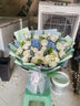 艾斯维娜鲜花速递向日葵混搭花束生日礼物全国同城配送 蓝绣球白玫瑰大花束 实拍图