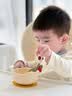 葆氏宝宝蛋花碗辅食碗吸盘儿童自主进食吃饭训练全硅胶喝汤碗儿童餐具 实拍图