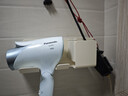 田园沐歌 吹风机置物架免打孔卫生间风筒收纳支架浴室电吹风挂架壁挂式 奶白-带置物架 实拍图