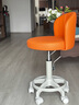 北风之恋吧台椅升降椅高脚凳酒吧椅前台收银台椅子美容旋转椅家用化妆凳子 橘色靠背【米白架-超静音轮】 实拍图