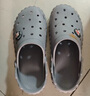 大嘴猴（paul frank）洞洞鞋凉鞋男拖鞋 户外休闲旅行两穿沙滩鞋舒适耐磨透气包头 灰色（男款） 44-45 标准码 实拍图