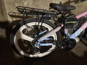 永久山地自行车成人山地车学生铝合金变速油碟刹内走线男女士单车赛车 三刀/炫彩粉/竞速轴承/一体轮毂 24寸【适合：140-170cm】 24速【定位变速器】 实拍图