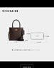 蔻驰（COACH）【品牌直供】女士CALLY小号单肩手提斜挎托特包深棕色/黑色5693 实拍图