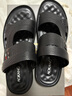 奥康官方凉鞋男 真皮舒适沙滩鞋子潮流凉拖鞋休闲两用头层牛皮男鞋 黑色1243721090 40 250mm 实拍图