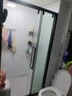 九牧一字形三联动推拉移门干湿分离淋浴房浴室卫生间玻璃隔断赠挡水条 雅黑（不锈钢窄边） 光玻1.1-1.19m（高1.9m） 实拍图