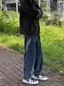 查佰伦 CHELDBAILANNC牛仔裤男士春夏季直筒裤子男宽松百搭潮流港风阔腿裤休闲长裤子 浅蓝【主图款】 XL 【建议120-135斤】 实拍图