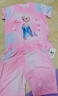 迪士尼儿童速干衣套装爱莎公主短袖t恤女童夏季套装JXAF1210D 橘粉130 实拍图