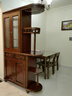 木格尚品美式复古实木间厅柜入户正对门客厅沙发屏风玄关隔断柜带玻璃门 【复古胡桃色】940803#间厅柜 实拍图