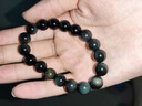 芯奢银曜石手串男士佛珠手链男潮流黑曜石12mm手链女生日礼物送男友 12MM+精美礼盒 实拍图