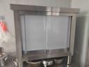 普美森304不锈钢工作台厨房橱柜商用餐饮店桌子家用操作台推拉门置物架 304加厚不锈钢单通款 304不锈钢长100*宽60*高80 实拍图