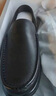 红蜻蜓牛皮男鞋套脚皮鞋男舒适商务休闲鞋男秋冬单鞋WTA214151黑色46 实拍图