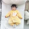 七乐豆婴儿珊瑚绒睡衣秋冬款加绒连体衣服女宝宝冬季保暖内衣法兰绒冬装 奶黄 73cm 晒单实拍图