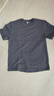重磅纯棉短袖t恤男高档纯色印花休闲基础款内搭半袖打底衫 铁灰 M  105-125斤 实拍图