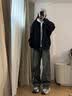 春秋季新款夹克男士宽松纯色百搭情侣外套棒球服上衣防水外套男 JK668黑色 【特价捡漏】 3XL 实拍图