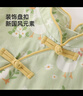 巴厘小猪女童短袖连衣裙夏季薄款小女孩公主裙儿童国风衣服夏 绿底小鸭 110 cm 实拍图
