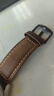 码仕 适用华为手表表带秋冬Watch5/4/3/GT6/5/gt4/3/2/Pro/荣耀Magic2磨砂牛皮带深棕黑扣22mm 实拍图