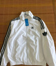 adidas情侣款复古风梭织立领夹克外套男女秋季阿迪达斯官方三叶草 亮白 2XL 实拍图