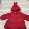 戴维贝拉（DAVE＆BELLA）白鸭绒儿童羽绒服保暖女童上衣冬装圣诞加厚小童外套宝宝衣服 浆果红【现货】 120 cm（建议身高110-120cm） 实拍图