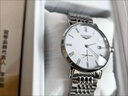 冠琴（GUANQIN）瑞士认证手表男士机械表 超薄简约中学生男表 精钢商务绅士名表 罗马钢带本白 实拍图