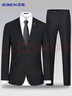 罗蒙西服套装男士修身职业正装西装套装商务伴郎服新郎服结婚礼服男装 实拍图