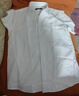 罗蒙儿童短袖白色衬衫春夏新款男童女童衬衣校园服饰演出上衣 白色130 实拍图