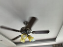 TCL 吊扇灯餐厅风扇吊灯52寸大风力客厅欧式带电风扇的家用风扇灯 木叶42寸吊杆-3档-遥控 实拍图