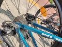 兰令MT300山地自行车成年人变速油碟刹减震前叉越野骑行代步赛车 湖水蓝【铝合金+油刹+可锁前叉】 26英寸【160-175cm】 27速-标准版 实拍图