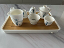 金镶玉功夫茶具羊脂玉白陶瓷手绘送礼品盒高档茶壶茶杯 描金君子兰套装 实拍图