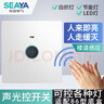希崖86型开关面板暗装感应声控光控开关220v楼道声光控延时 白色双线 实拍图