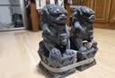 石雕青石狮子一对公母摆件家用小号看门门前屋顶阳台门口庭院摆件 青石狮子【正脸款】 高20*长11*宽9厘米一对 实拍图