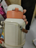 苏泊尔（SUPOR）儿童保温杯学生开学水杯水壶316不锈钢吸管杯背包·粉柚KCV50CL20 实拍图