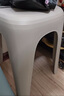 禧天龙塑料凳子方凳高凳加厚耐磨家用餐椅浴室凳节节高凳 冰河灰 1个装 实拍图