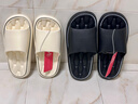 洁丽雅买一送一踩屎感拖鞋女夏季室内家居情侣浴室洗澡防滑防臭凉拖鞋男 白色+黑色 38-39 女+男44-45 实拍图