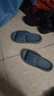 洁丽雅（Grace）居家情侣加厚拖鞋简约清新马卡龙色男女款凉拖凉拖鞋 灰蓝 40/41 实拍图