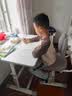 益威儿童学习桌椅套装 小学生书桌椅 可升降写字桌课桌追背正姿椅子 学习桌椅+阅读架+学习灯+椅套-灰 实拍图