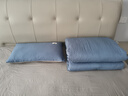 海澜之家（HLA）A类全棉床上四件套床单款水洗棉宿舍三件套100%纯棉裸睡亲肤被套 烟蓝浅灰双拼色 四件套被套200*230 床单款 230*250 实拍图