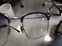 蔡司（ZEISS）镜片近视眼镜框男半框防蓝光辐射可配带散光度数眼睛女钛合金镜架 简约款 黑银 配康美达1.60防蓝光变灰 0-800度 实拍图