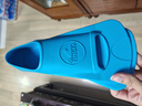 英发（YINGFA）游泳脚蹼 专业训练舒适自由泳浮潜提速助划软橡胶蛙鞋 彩蓝XXS码 实拍图