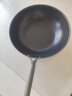 三禾微纳无涂层不粘炒锅可立盖炒菜锅无油烟含钛锅具32cm黛蓝青配钢铲 实拍图