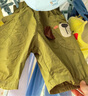 巴厘小猪宝宝七分裤夏季薄款男女童休闲裤超萌可爱婴幼儿夏装纯棉儿童裤子 芥末绿 100 实拍图